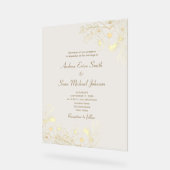 Einladung von Gold Floral Wedding Acrylschild (Winkel)