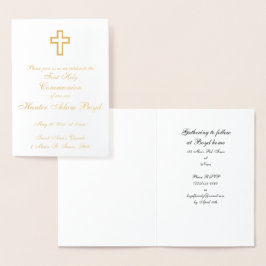 Einladung von Gold Foil Cross