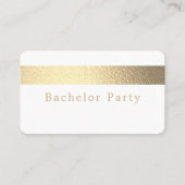 Einladung von Gold Foil Stripe, Bachelor Party (Vorderseite)