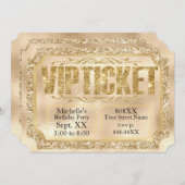 Einladung von Gold Glitzer and Diamonds (Vorne/Hinten)