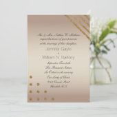 Einladung von Gold und Champagner Custom Wedding (Stehend Vorderseite)