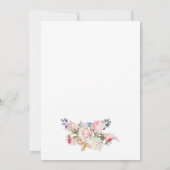 Einladung von Gold und Floral Bridal Brunch (Rückseite)