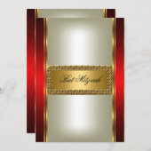 Einladung von Gold und Red Bat Mitzvah (Vorne/Hinten)