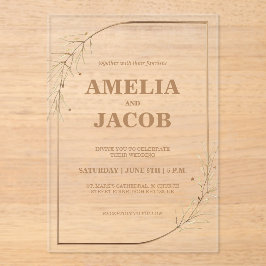 Einladung von Goldfloralen Rahmen