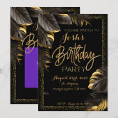 Einladung von Goldpalmen und schwarzen Palmen (Vorne/Hinten)