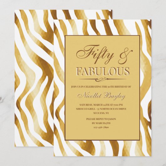 Einladung von Goldtieren (Vorne/Hinten)