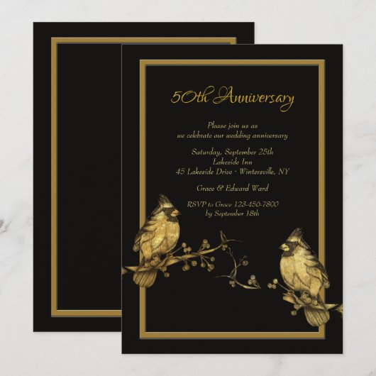 Einladung von Goldvögeln (Vorne/Hinten)