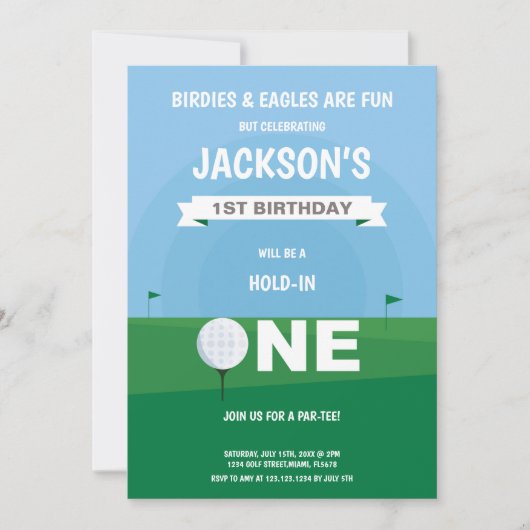 Einladung von Golf Boy Birthday (Vorderseite)