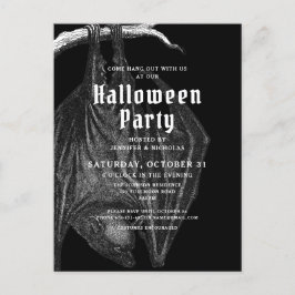 Einladung von Gothic Bats Halloween-Party Postkarte