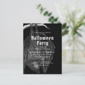 Einladung von Gothic Bats Halloween-Party Postkarte (Stehend Vorderseite)