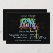 Einladung von Graffiti (Vorne/Hinten)