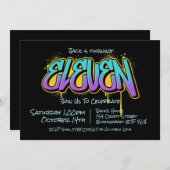 Einladung von Graffiti Eleven (Vorne/Hinten)
