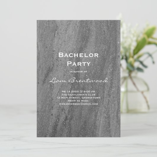 Einladung von Granite Bachelor (Stehend Vorderseite)