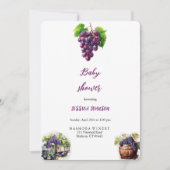 EINLADUNG VON GRAPES BABYSHOWER (Vorderseite)