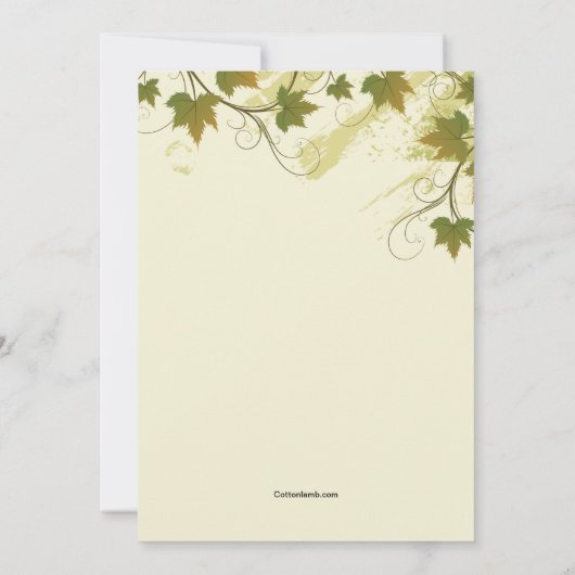 Einladung von Grapevin-Rahmen (Rückseite)