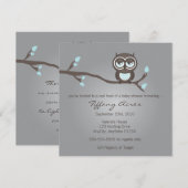 Einladung von grauen, blauen und braunen Schalen (Vorne/Hinten)