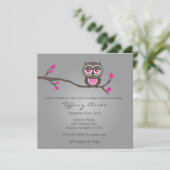 Einladung von grauen, rosa und braun (Stehend Vorderseite)