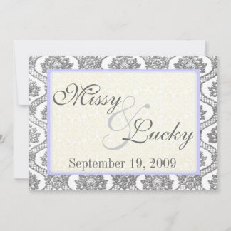 Einladung von Gray Damask
