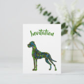 Einladung von Great Dane Dschungel (Stehend Vorderseite)