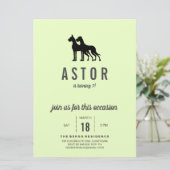 Einladung von Great Dane zum Geburtstag (Stehend Vorderseite)