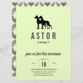 Einladung von Great Dane zum Geburtstag (Vorne/Hinten)