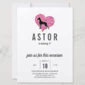 Einladung von Great Dane zum Geburtstag (Vorderseite)