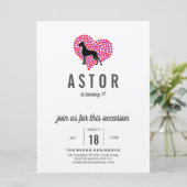 Einladung von Great Dane zum Geburtstag (Stehend Vorderseite)