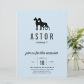 Einladung von Great Dane zum Geburtstag (Stehend Vorderseite)