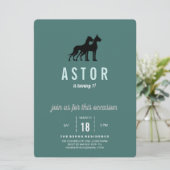 Einladung von Great Dane zum Geburtstag (Stehend Vorderseite)