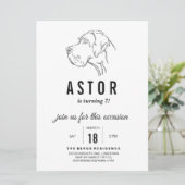 Einladung von Great Dane zum Geburtstag (Stehend Vorderseite)