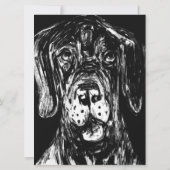 Einladung von Great Dane zum Geburtstag (Rückseite)