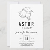 Einladung von Great Dane zum Geburtstag (Vorderseite)