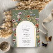 Einladung von Green Boho Arch Hochzeit