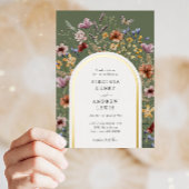 Einladung von Green Boho Arch Hochzeit