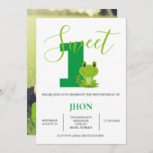 Einladung von Green Frog Birthday Party (Vorne/Hinten)