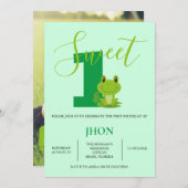 Einladung von Green Frog Birthday Party (Vorne/Hinten)