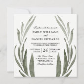 Einladung von Green Leaf Wreath (Vorderseite)