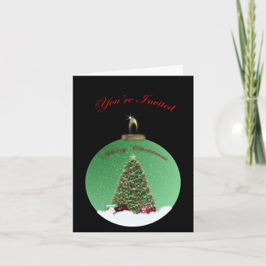 Einladung von Green Snow Globe (Vorderseite)