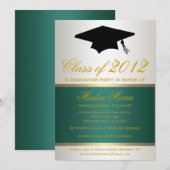 Einladung von Green und Gold Abschluss (Vorne/Hinten)