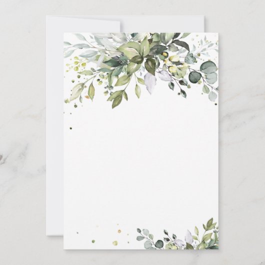 Einladung von Greenery Wedding (Rückseite)