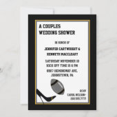 Einladung von Grey & Black Football Polterabend (Vorderseite)