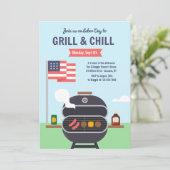 Einladung von Grill und Chill (Stehend Vorderseite)