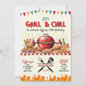 Einladung von Grill und Chill, bearbeitbare Grille (Vorderseite)