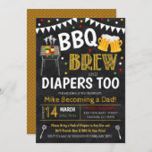 Einladung von Grillen and Beer Baby Shower (Vorne/Hinten)