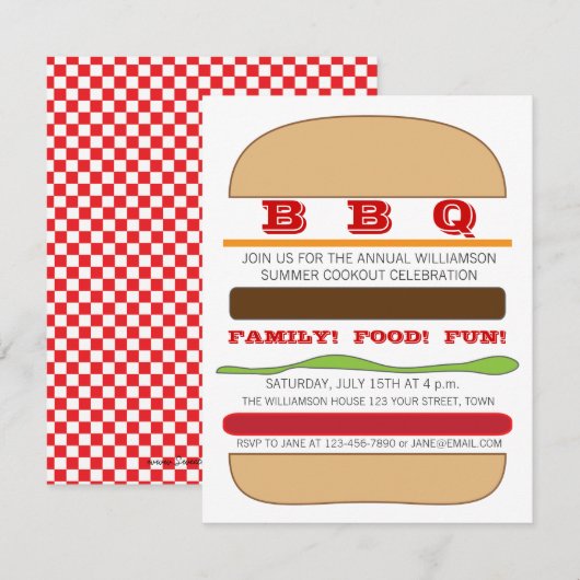 Einladung von GRILLEN Burger (Vorne/Hinten)