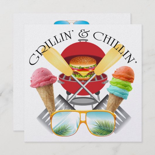 Einladung von Grillin und Chillin (Vorne/Hinten)