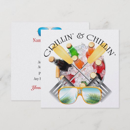 Einladung von Grillin und Chillin (Vorne/Hinten)