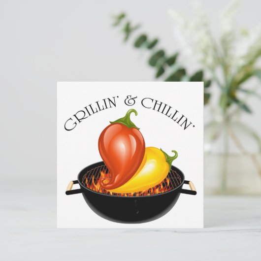 Einladung von Grillin und Chillin (Stehend Vorderseite)