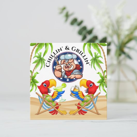 Einladung von Grillin und Chillin (Stehend Vorderseite)