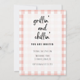 Einladung von Grillin' und Chillin' Gingham GRILLE